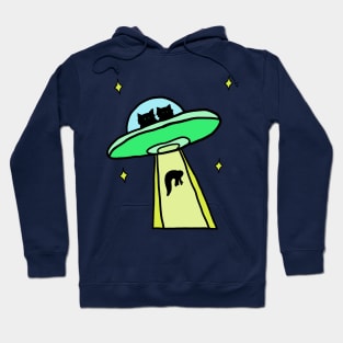 cat alien abduction Hoodie